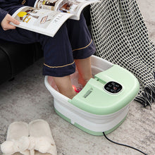 Load image into Gallery viewer, Folding Foot Spa Basin with Heat Bubble Roller Massage Temp and Time Set-Green
