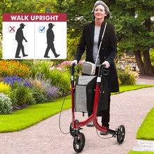 Load image into Gallery viewer, 3-Wheel Rolling Walker with Adjustable Handle-Red
