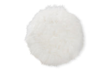 Load image into Gallery viewer, Baxton Studio Leonie Glam and Luxe White Faux Fur Upholstered Gold Finished Metal Ottoman
