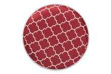 Load image into Gallery viewer, Baxton Studio Serra Glam and Luxe Red Quatrefoil Velvet Fabric Upholstered Gold Finished Metal Storage Ottoman
