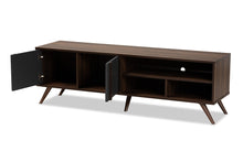Load image into Gallery viewer, Baxton Studio Naoki Modern and Contemporary Two-Tone Grey and Walnut Finished Wood 2-Door TV Stand
