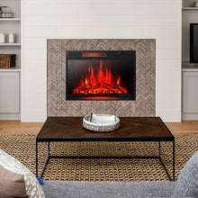 Load image into Gallery viewer, 28 Inch Electric Freestanding and Recessed Fireplace with Remote

