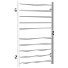 Load image into Gallery viewer, 10-bar Heated Wall Mounted Towel Warmer with Timer-Silver
