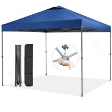 Load image into Gallery viewer, 10 x 10 Feet Foldable Outdoor Instant Pop-up Canopy with Carry Bag-Blue

