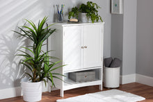 Load image into Gallery viewer, Baxton Studio Jaela Modern and Contemporary White Finished Wood 2-Door Bathroom Storage Cabinet
