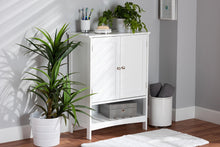 Load image into Gallery viewer, Baxton Studio Jaela Modern and Contemporary White Finished Wood 2-Door Bathroom Storage Cabinet
