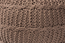 Load image into Gallery viewer, Baxton Studio Palmas Modern and Contemporary Bohemian Taupe Handwoven Pet Yarn Pouf Ottoman
