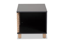 Load image into Gallery viewer, Baxton Studio Eckhart Modern and Contemporary Two-Tone Dark Grey and Oak Finished Wood Cat Litter Box Cover House
