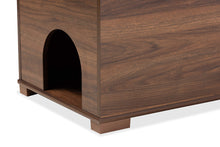 Load image into Gallery viewer, Baxton Studio Mariam Modern and Contemporary Walnut Brown Finished Wood Cat Litter Box Cover House
