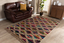 Load image into Gallery viewer, Baxton Studio Zurich Modern and Contemporary Multi-Colored Handwoven Hemp Blend Area Rug
