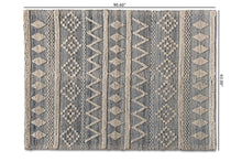 Load image into Gallery viewer, Baxton Studio Callum Modern and Contemporary Ivory and Blue Handwoven Wool Blend Area Rug
