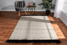 Load image into Gallery viewer, Baxton Studio Dalston Modern and Contemporary Beige and Black Handwoven Wool Blend Area Rug
