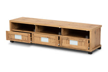Load image into Gallery viewer, Baxton Studio Gerhardine Oak Brown Modern and Contemporary Finished Wood 3-Drawer TV Stand
