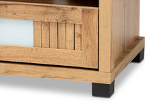 Load image into Gallery viewer, Baxton Studio Gerhardine Oak Brown Modern and Contemporary Finished Wood 3-Drawer TV Stand
