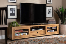 Load image into Gallery viewer, Baxton Studio Beasley Modern and Contemporary Oak Brown Finished Wood 1-Drawer TV Stand
