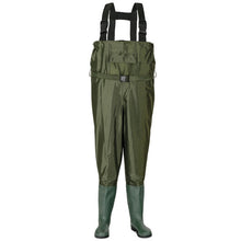 Load image into Gallery viewer, Waterproof Chest Waders Nylon PVC Cleated Bootfoot -XL
