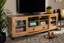 Load image into Gallery viewer, Baxton Studio Walda Modern and Contemporary Oak Brown Finished Wood 2-Drawer TV Stand
