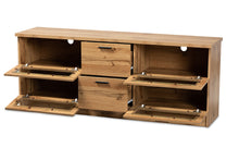 Load image into Gallery viewer, Baxton Studio Adelino Modern and Contemporary Oak Brown Finished Wood 2-Drawer TV Stand
