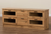 Load image into Gallery viewer, Baxton Studio Adelino Modern and Contemporary Oak Brown Finished Wood 2-Drawer TV Stand
