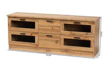 Load image into Gallery viewer, Baxton Studio Adelino Modern and Contemporary Oak Brown Finished Wood 2-Drawer TV Stand

