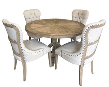 Load image into Gallery viewer, Farmhouse Diamond 48'' Round Dining Table Set of 5
