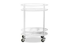 Load image into Gallery viewer, Baxton Studio Dallan Modern Industrial White Metal 2-Tier Kitchen Cart

