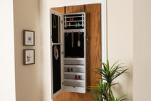Load image into Gallery viewer, Baxton Studio Richelle Modern and Contemporary White Finished Wood Hanging Jewelry Armoire with Mirror
