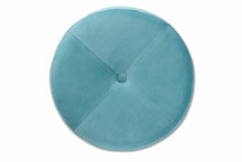 Load image into Gallery viewer, Baxton Studio Malina Contemporary Glam and Luxe Sky Blue Velvet Fabric Upholstered and Gold Finished Metal Storage Ottoman
