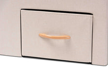 Load image into Gallery viewer, Baxton Studio Gerwin Modern and Contemporary Beige Fabric Upholstered and Oak Brown Finished Wood 2-Drawer Storage Ottoman
