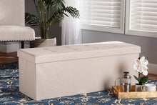 Load image into Gallery viewer, Baxton Studio Haide Modern and Contemporary Beige Fabric Upholstered Storage Ottoman
