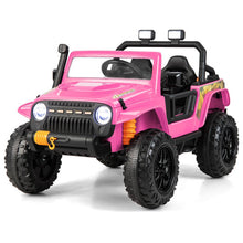 Load image into Gallery viewer, 12V Ride on Truck with Parent Remote Control and LED Lights-Pink

