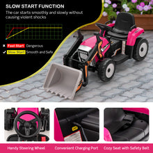 Load image into Gallery viewer, 12V Battery Powered Kids Ride on Excavator with Adjustable Arm and Bucket-Pink
