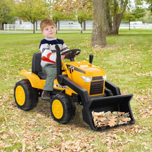 Load image into Gallery viewer, 12V Kid's Ride on Excavator with Adjustable Digging Bucket-Yellow

