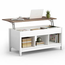 Load image into Gallery viewer, Lift Top Coffee Table with Hidden Storage Compartment-White
