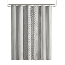 Load image into Gallery viewer, Imani Cotton Printed Shower Curtain With Chenille Stripe II70-1123 By Olliix
