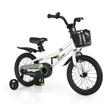 Load image into Gallery viewer, 16 Inch Kid's Bike with Removable Training Wheels-Black &amp; White
