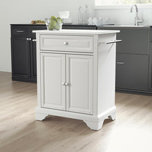 Load image into Gallery viewer, Lafayette Stone Top Portable Kitchen Island/Cart White/White
