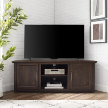 Load image into Gallery viewer, Camden 58" Corner Tv Stand Dark Walnut
