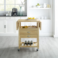 Load image into Gallery viewer, Bristol Double Drop Leaf Kitchen Cart Natural
