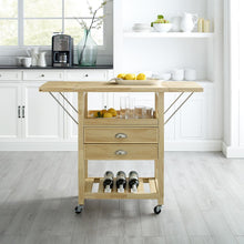 Load image into Gallery viewer, Bristol Double Drop Leaf Kitchen Cart Natural
