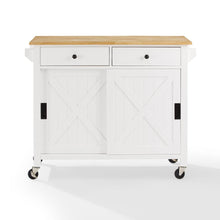 Load image into Gallery viewer, Laurel Kitchen Island/Cart White/Natural
