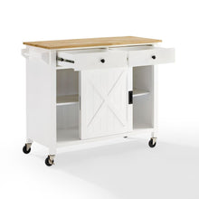 Load image into Gallery viewer, Laurel Kitchen Island/Cart White/Natural
