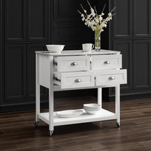 Load image into Gallery viewer, Connell Kitchen Island/Cart White/White Marble
