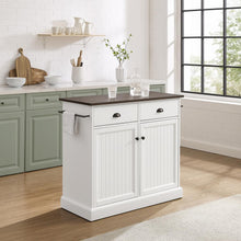 Load image into Gallery viewer, Shoreline Kitchen Island White/Dark Brown

