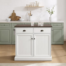Load image into Gallery viewer, Shoreline Kitchen Island White/Dark Brown
