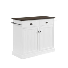 Load image into Gallery viewer, Shoreline Kitchen Island White/Dark Brown
