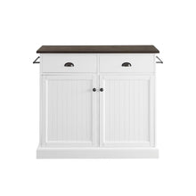 Load image into Gallery viewer, Shoreline Kitchen Island White/Dark Brown
