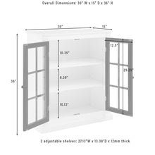 Load image into Gallery viewer, Cecily Stackable Storage Pantry White/Matte Black
