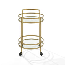 Load image into Gallery viewer, Bailey Round Bar Cart Gold
