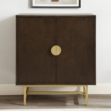 Load image into Gallery viewer, Blair Bar Cabinet Dark Brown/Gold
